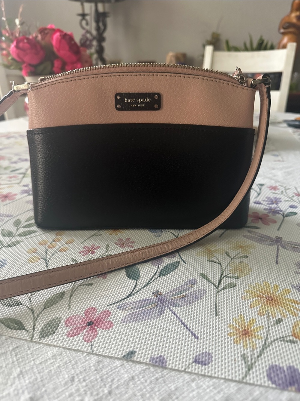 kate spade Pink and Black Colorblock Crossbody